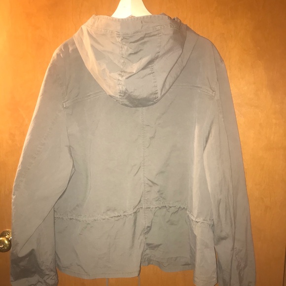 Lane Bryant size 26 Olive anorak jacket with hood - Picture 2 of 7